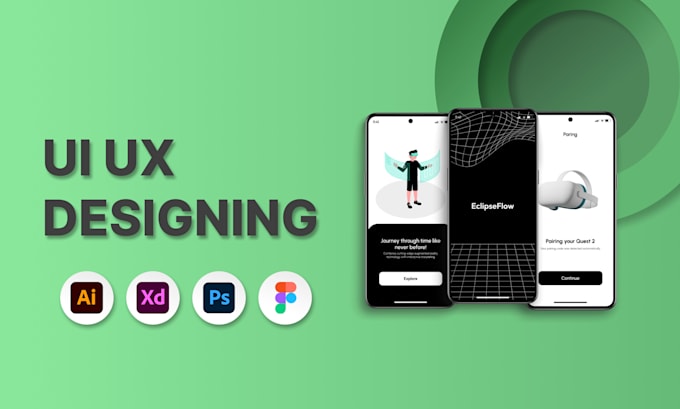 do figma website design, mobile app design and UI mockup