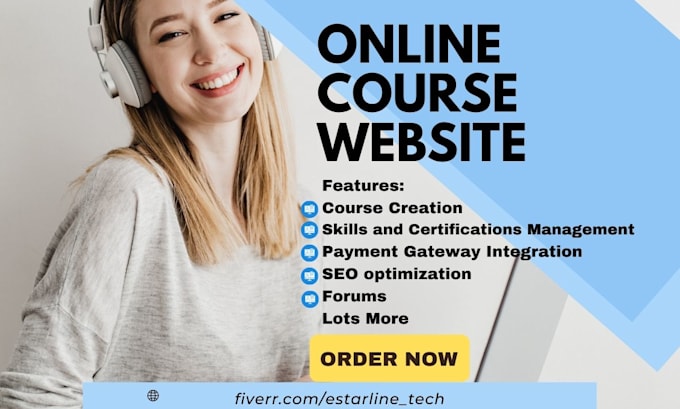 build online course website with ecommerce integration
