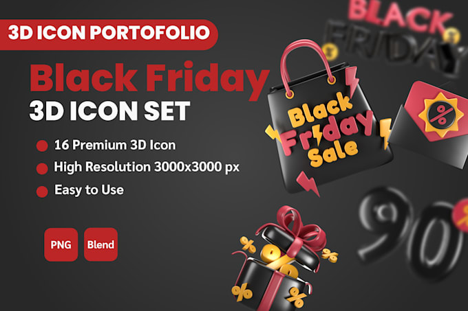 create 3d icon elements for your website, apps, etc