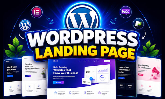 design a responsive wordpress landing page with elementor