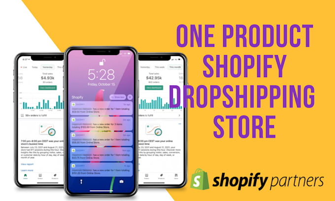 create one product shopify dropshipping store