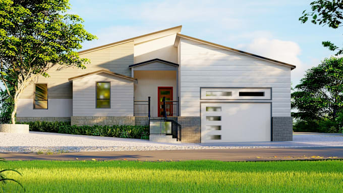 create premium 3d architecture design model and render