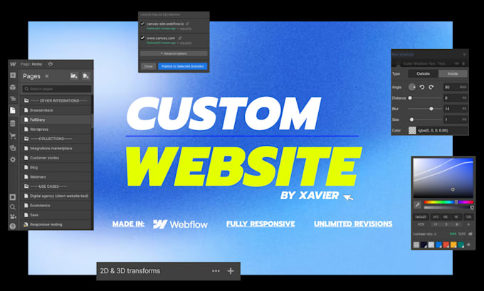 design and build a premium website on webflow