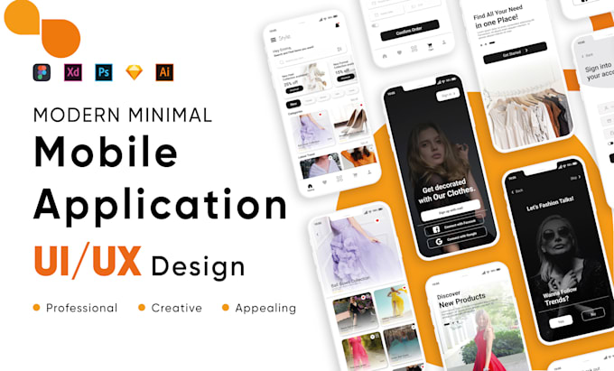 Créez une conception ui ux d'application mobile pour votre marque