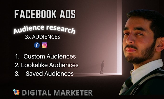 do facebook audience research and setup custom and lookalike audience