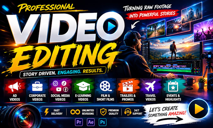 edit premium storytelling videos for business, social media