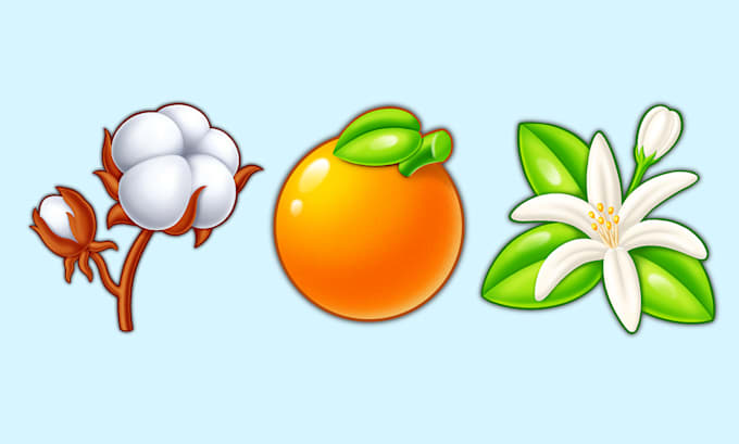 create 2d icons, objects, assets, props for the game