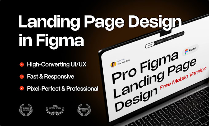 design a high converting figma landing page UI