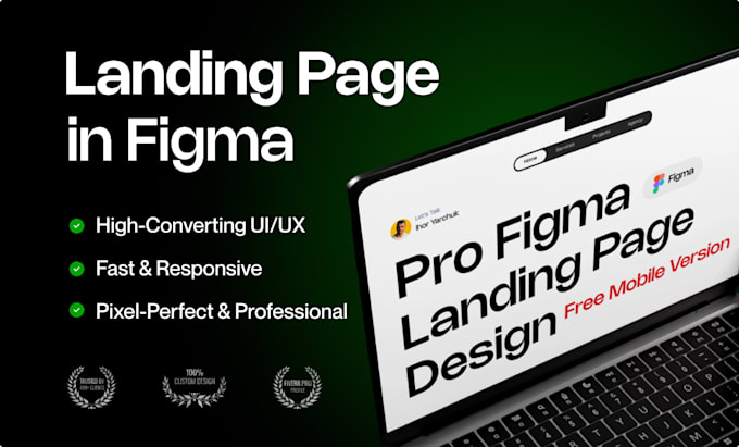 design figma landing page for saas and business