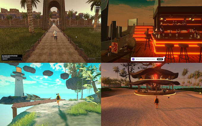 create 3d environments, spatial io, decentraland, sandbox, roblox, metaverse