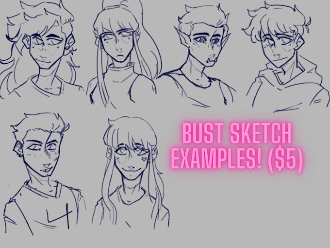 draw character sketch commissions
