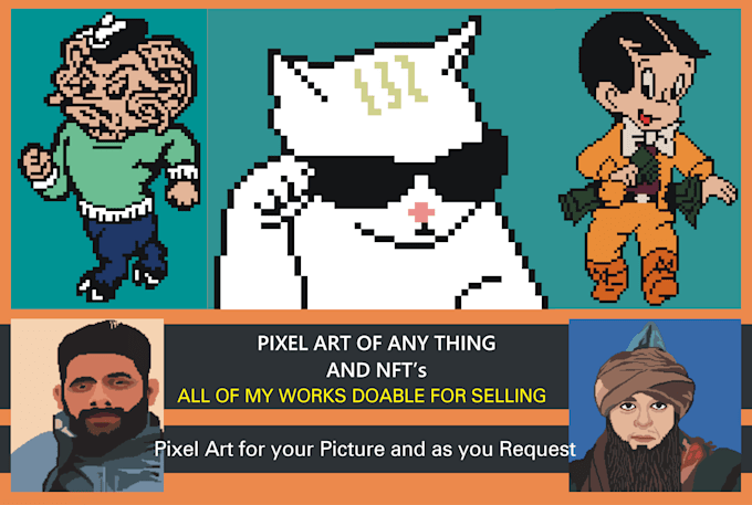 make a professional unique nft pixel art