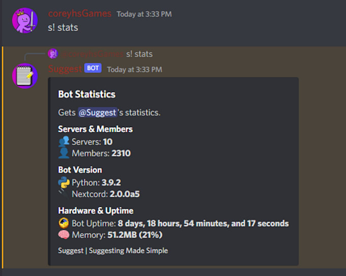Make a discord bot in python by Coreyhsgames | Fiverr image.