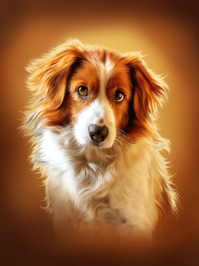do a custom pet portrait, dog portrait, cat portrait