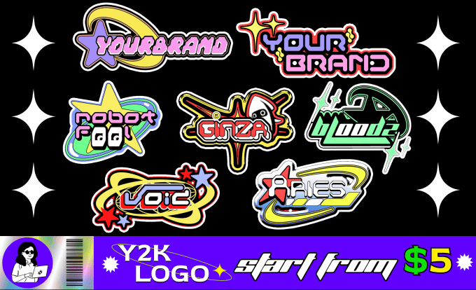 Design custom y2k or cyberpunk logo by Deezztadejita | Fiverr