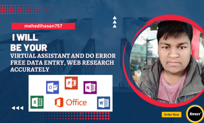 be your virtual assistant and do error free data entry, web research accurately