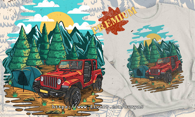 create hand drawn vintage illustration for your brand