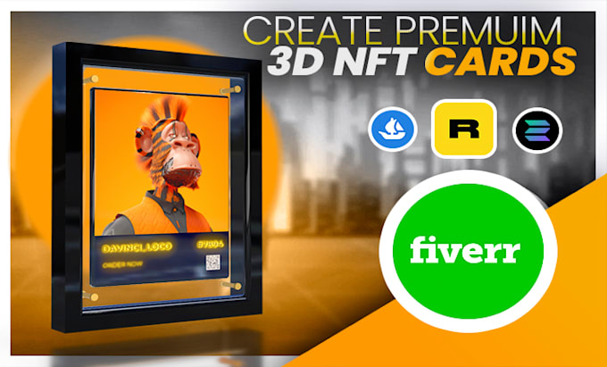 create 3d digital collectible cards nft art