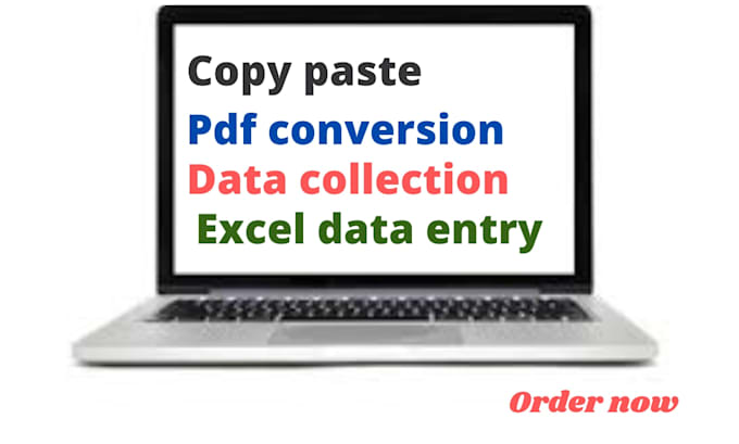 do excel data entry work or typing pdf data, pdf to word