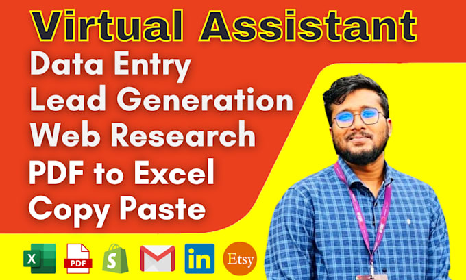be your data entry, virtual assistant, copy paste and lead generation expert