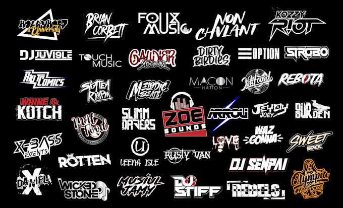 design topnotch dj, music, artist, band, producer logo hip hop brand, typograph