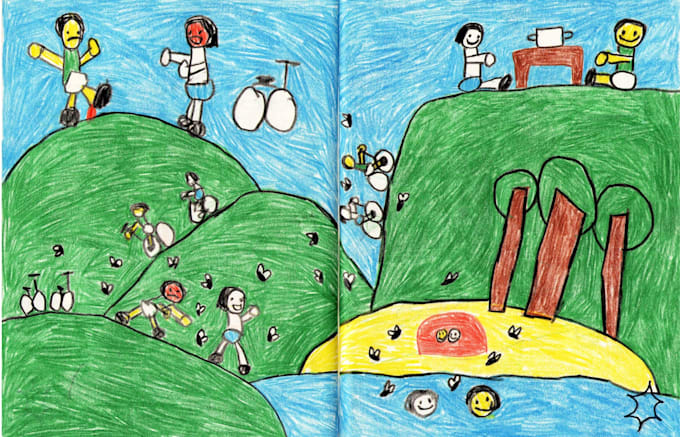 Draw childlike book illustration by Anya_blokhina | Fiverr