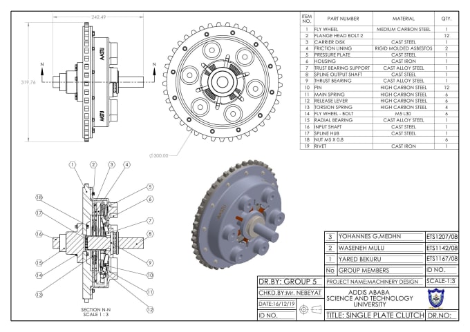 Do mechanical product design calculations and assignments by