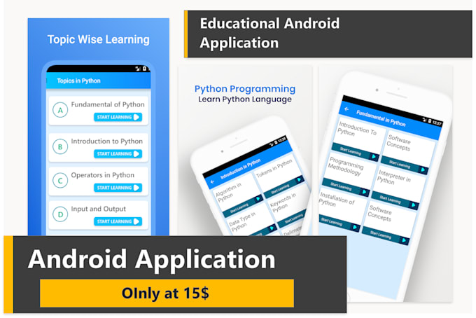 develop an educational app in 2 days