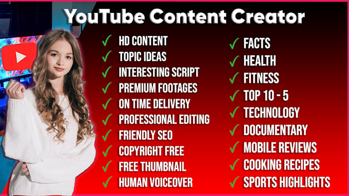 be your youtube video content creator