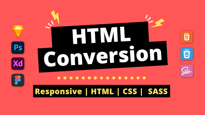 Convert your design into responsive html and css by Gibby_designs | Fiverr