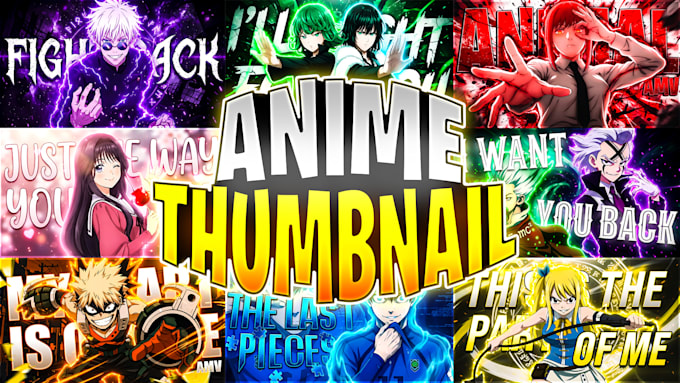 design a clickbait anime thumbnail that attracts people