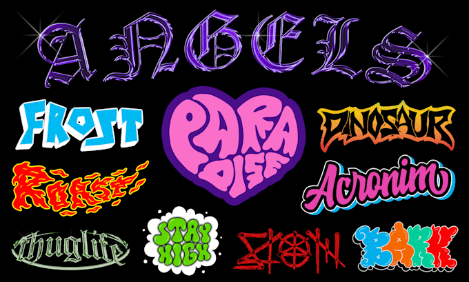 design custom lettering font logo for you