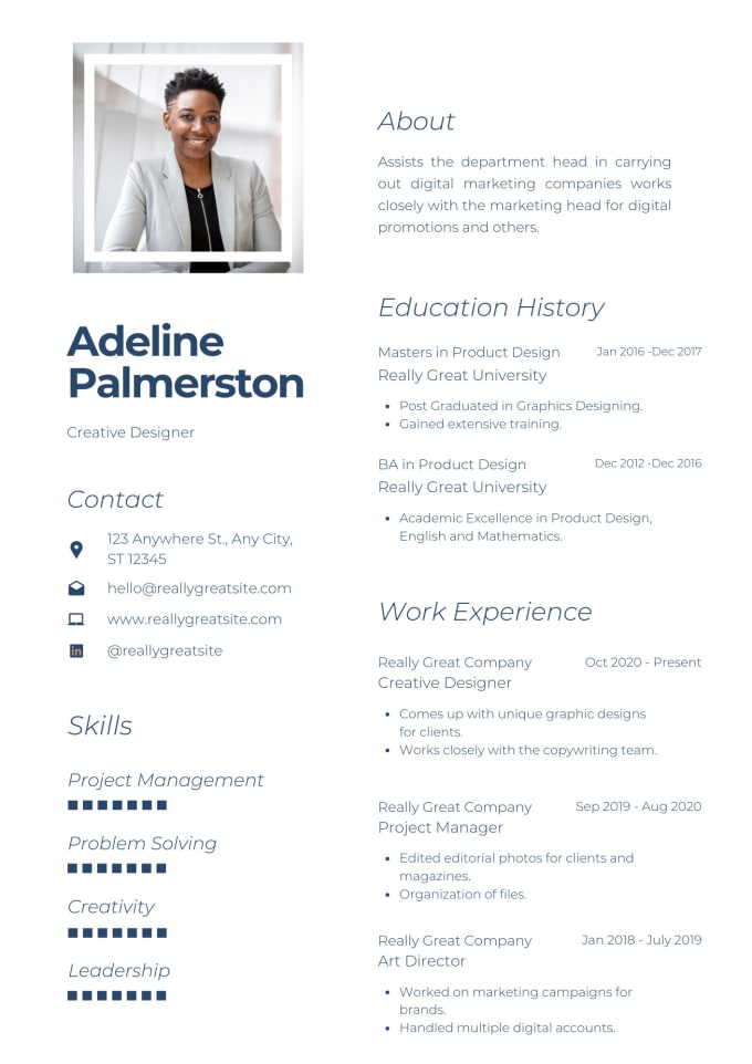 Create a professional resume in nominal rate by Aliahmadsheikh1 | Fiverr