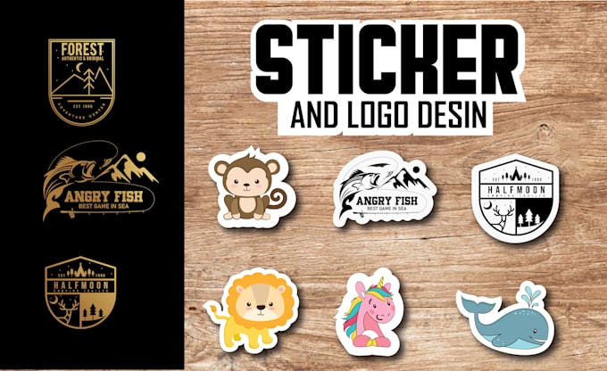 Do modern minimalist line art luxury logo or sticker design by Munaa333 ...