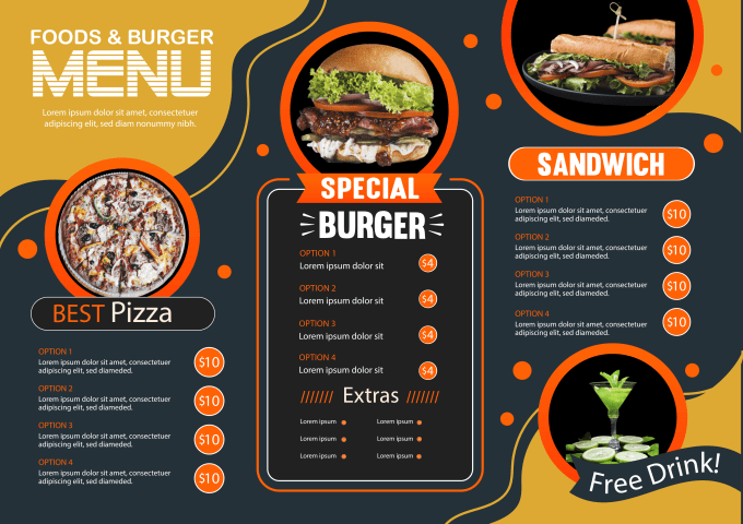 Types of 2025 food menu
