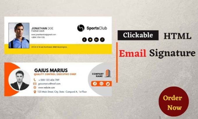 make clickable email signature or HTML email signature