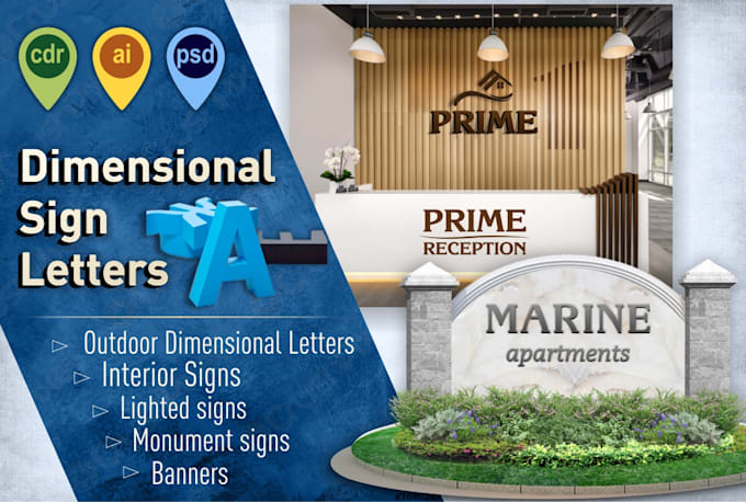 signage design to create renderings and mockups