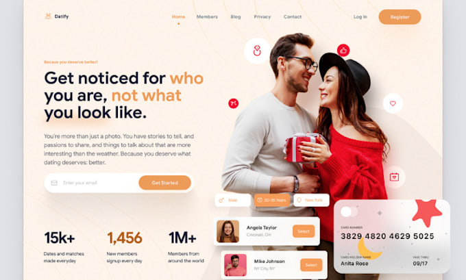 Build Dating Website Online Dating Website Dating App By Anthonywebber1 |  Fiverr