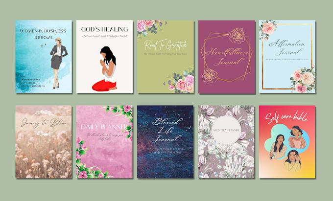 design covers and interiors for amazon kdp journal and planner