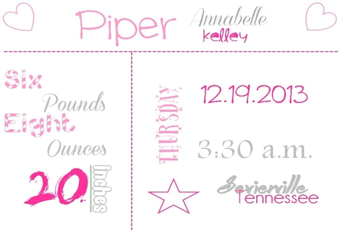 create a custom digital birth announcement