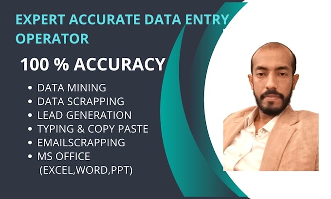 Be your expert accurate data entry operator by Rawahaali | Fiverr