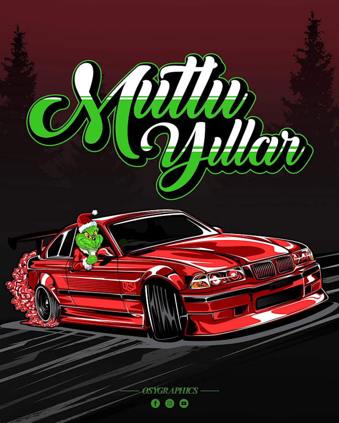design car vector illustration for poster and t shirt