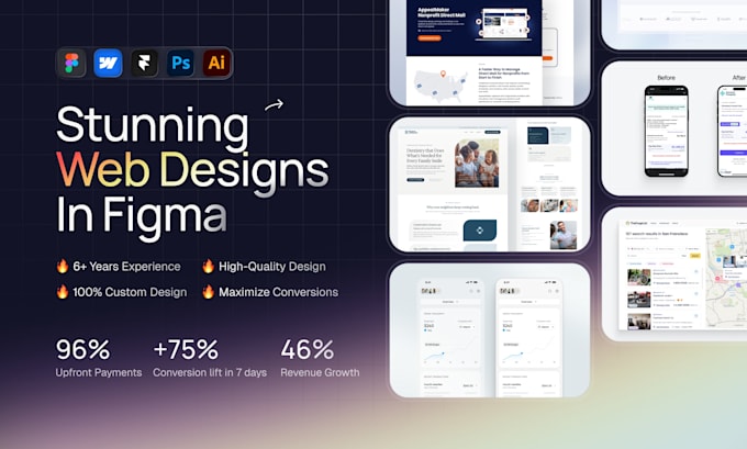 create a stunning web design, ui ux, website in figma
