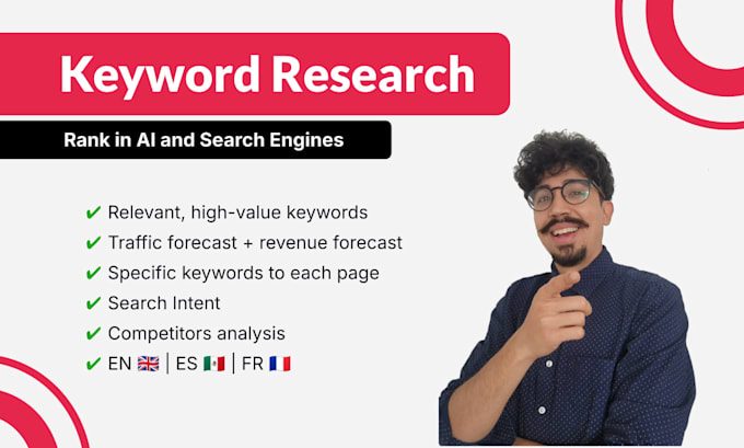 seo and GEO keyword research in spanish, english or french
