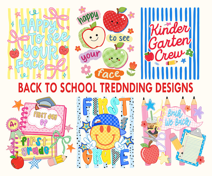 create trendy back to school, first day of school designs