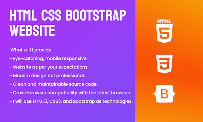 Develop a responsive html css bootstrap website by Brandon_laka | Fiverr