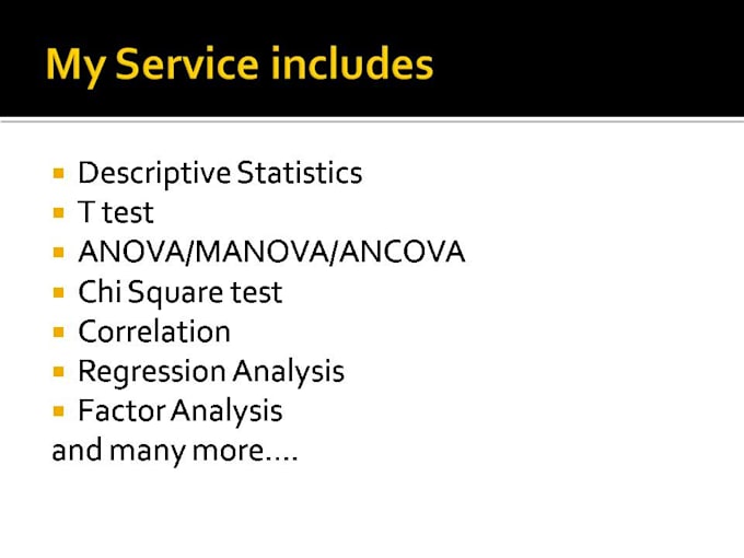 this gig offers statistical data analysis using spssl