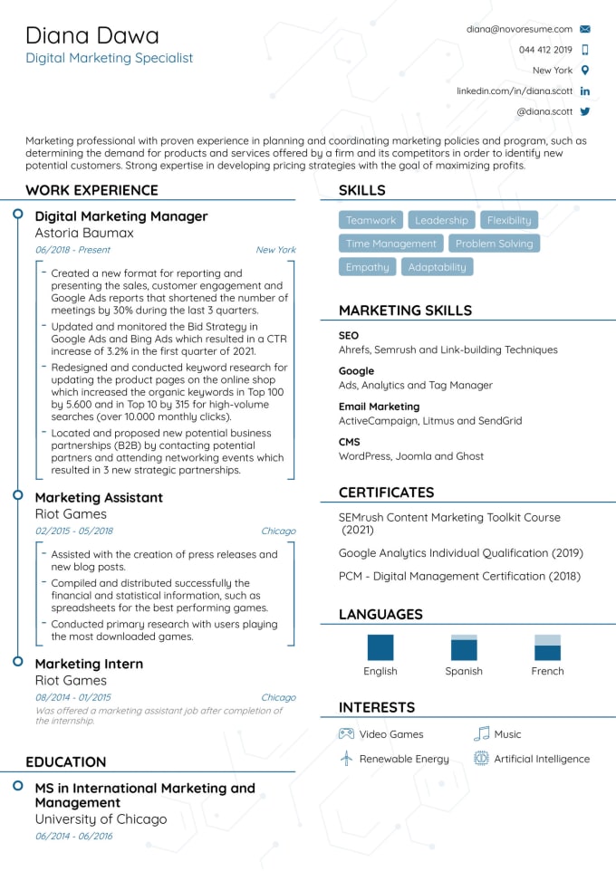 Write an efficient cv resume and cover letter by Khudabux587 Fiverr