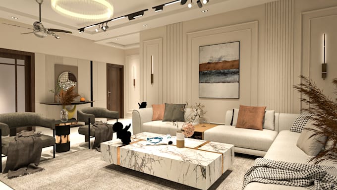 do interior design sketchup modelling and 3d renderings