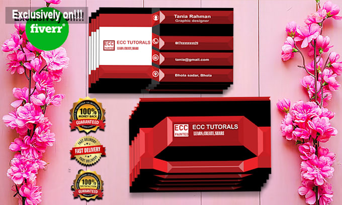 create professional double sided business card ready for print
